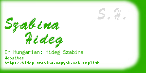 szabina hideg business card